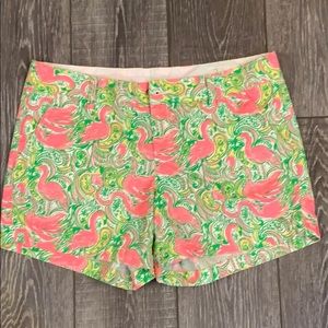 Lilly Pullitzer flamingo pattern callahan short